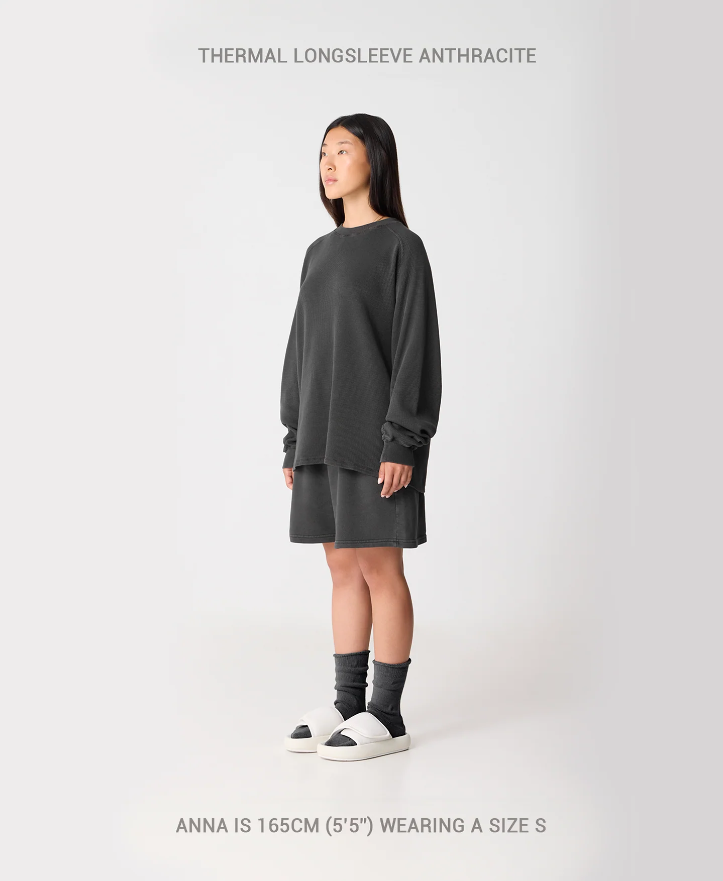 350 GSM 'Light Heather Gray' Thermal Longsleeve - Image 7