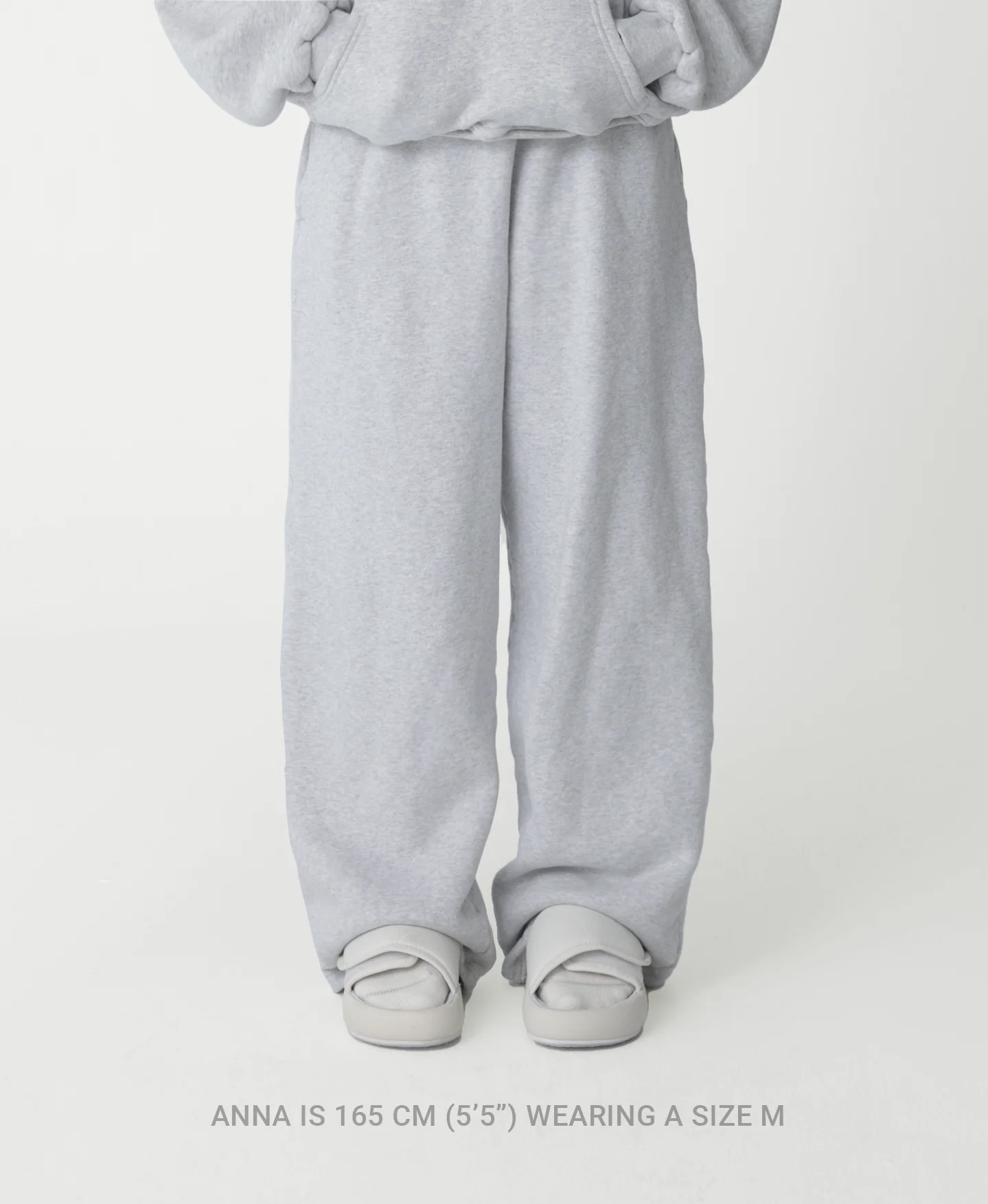450 GSM 'Neutral Gray' Straight-leg Pants - Image 6